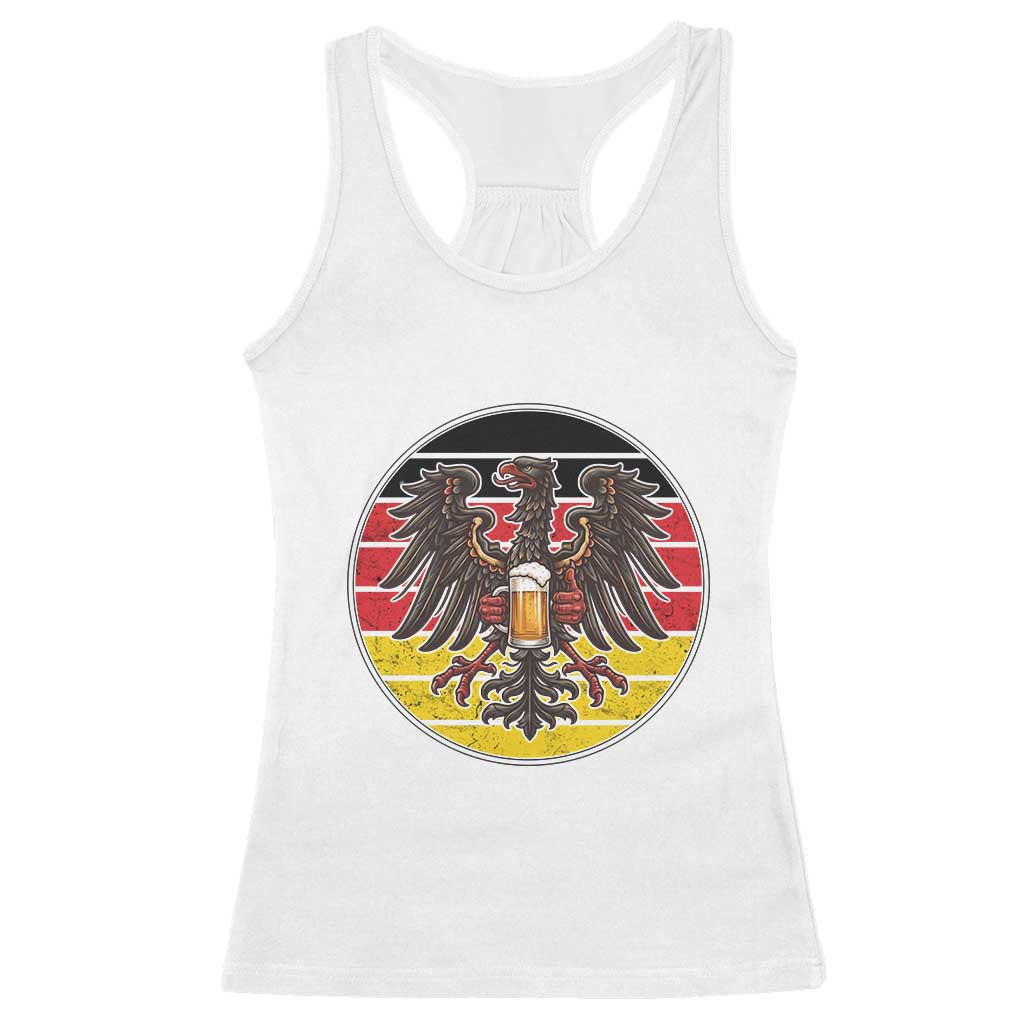 German Eagle Beer Lover Racerback Tank Top Vintage Bavarian Oktoberfest Beer