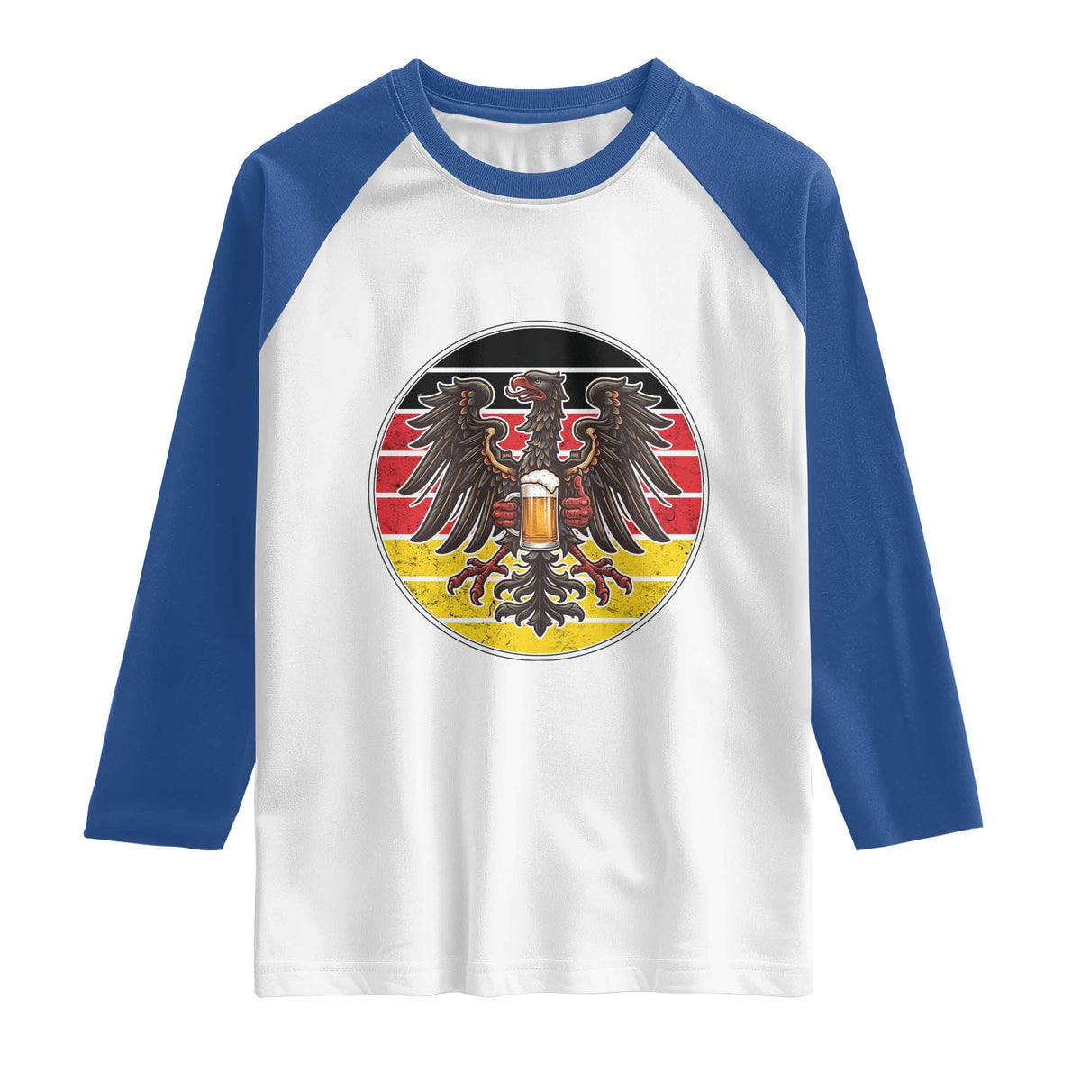 German Eagle Beer Lover Raglan Shirt Vintage Bavarian Oktoberfest Beer