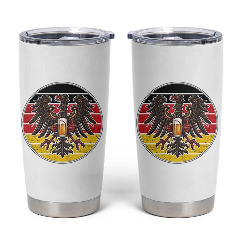 German Eagle Beer Lover Tumbler Cup Vintage Bavarian Oktoberfest Beer