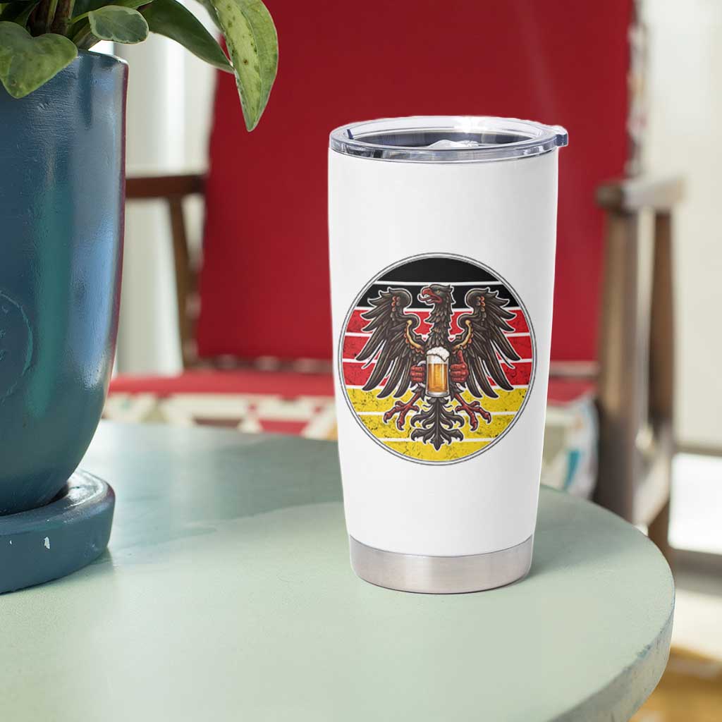 German Eagle Beer Lover Tumbler Cup Vintage Bavarian Oktoberfest Beer