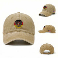 German Eagle Beer Lover Washed Cotton Baseball Cap Vintage Bavarian Oktoberfest Beer