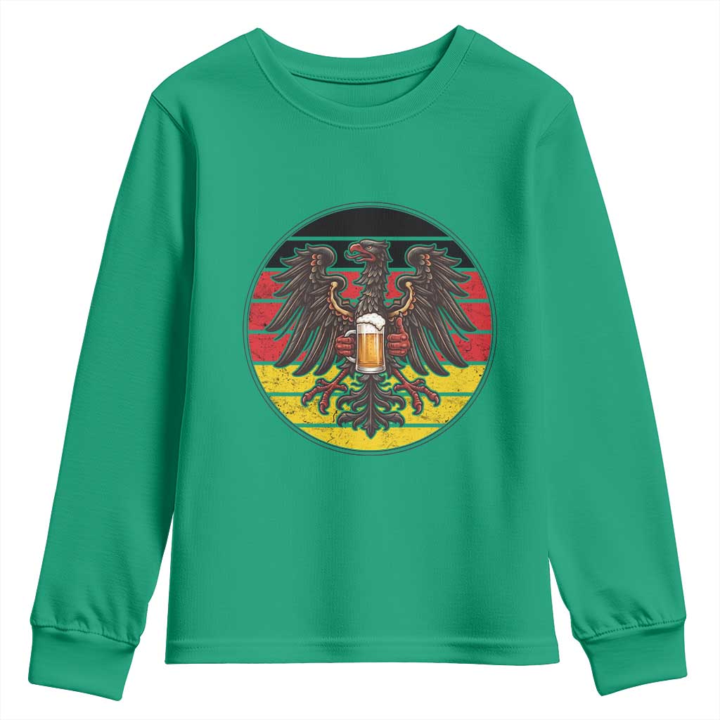 German Eagle Beer Lover Youth Sweatshirt Vintage Bavarian Oktoberfest Beer