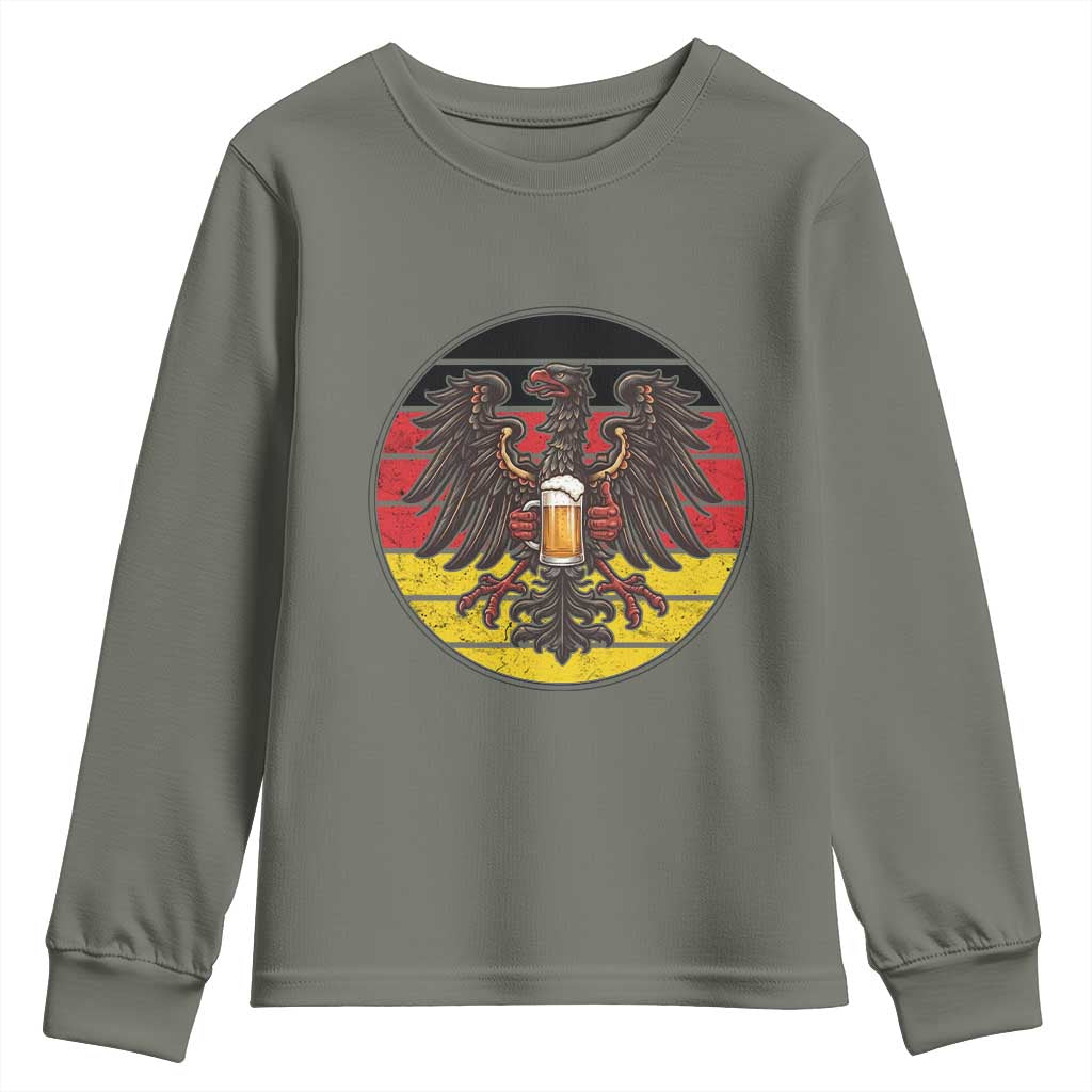 German Eagle Beer Lover Youth Sweatshirt Vintage Bavarian Oktoberfest Beer