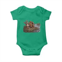 Funny Wolpertinger Bigfoot Fishing Baby Onesie Beer Drinking Cryptid Fisherman Gift