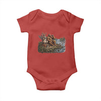 Funny Wolpertinger Bigfoot Fishing Baby Onesie Beer Drinking Cryptid Fisherman Gift
