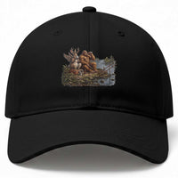 Funny Wolpertinger Bigfoot Fishing Baseball Cap Beer Drinking Cryptid Fisherman Gift