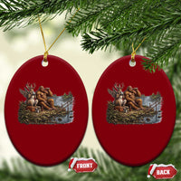 Funny Wolpertinger Bigfoot Fishing Ceramic Ornament Beer Drinking Cryptid Fisherman Gift