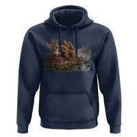 Funny Wolpertinger Bigfoot Fishing Hoodie Beer Drinking Cryptid Fisherman Gift