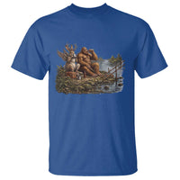 Funny Wolpertinger Bigfoot Fishing T Shirt Beer Drinking Cryptid Fisherman Gift