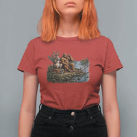 Funny Wolpertinger Bigfoot Fishing T Shirt For Women Beer Drinking Cryptid Fisherman Gift