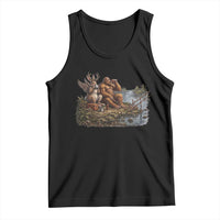 Funny Wolpertinger Bigfoot Fishing Tank Top Beer Drinking Cryptid Fisherman Gift