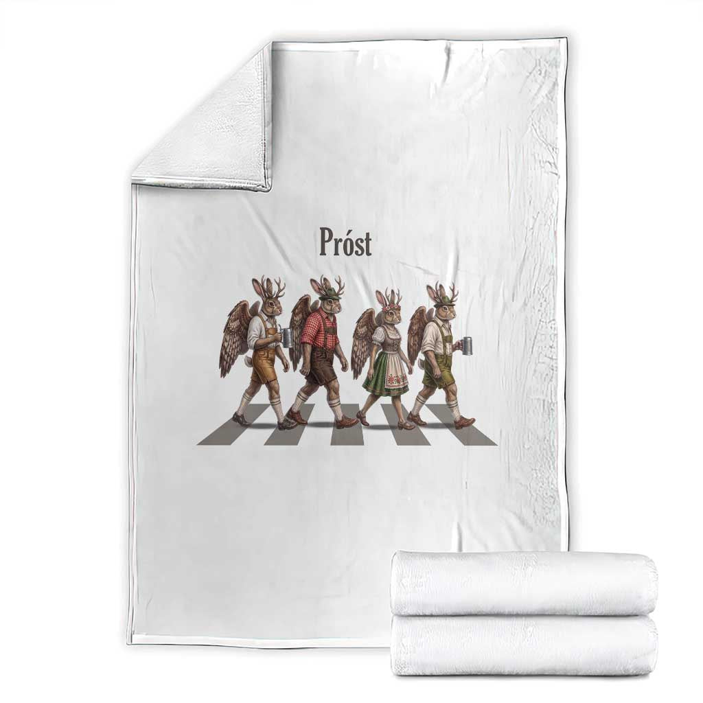 Funny Oktoberfest Wolpertinger Throw Blanket German Bavarian Beer Festival Heritage