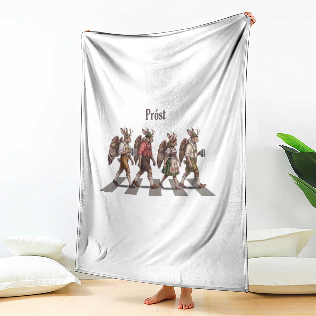 Funny Oktoberfest Wolpertinger Throw Blanket German Bavarian Beer Festival Heritage