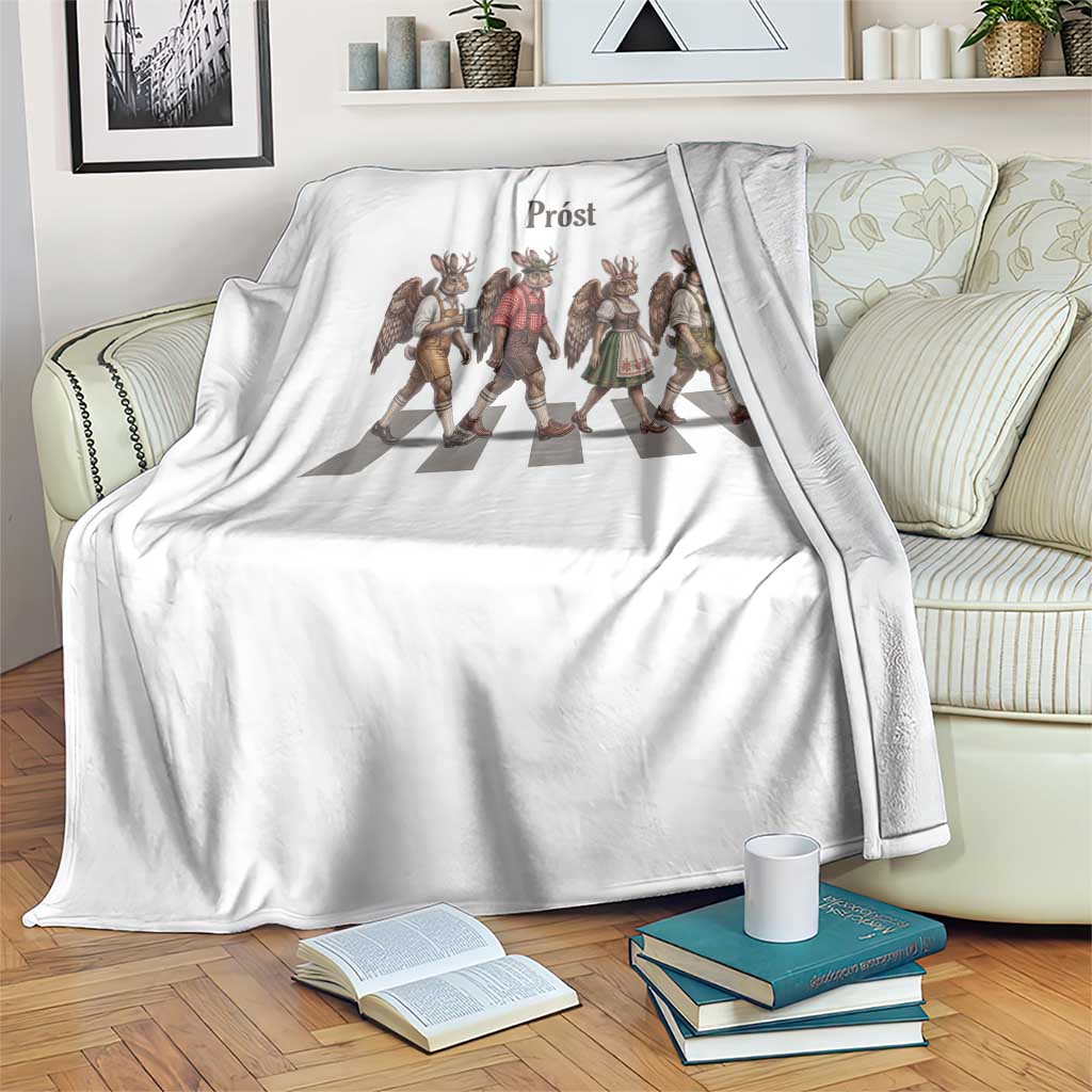 Funny Oktoberfest Wolpertinger Throw Blanket German Bavarian Beer Festival Heritage
