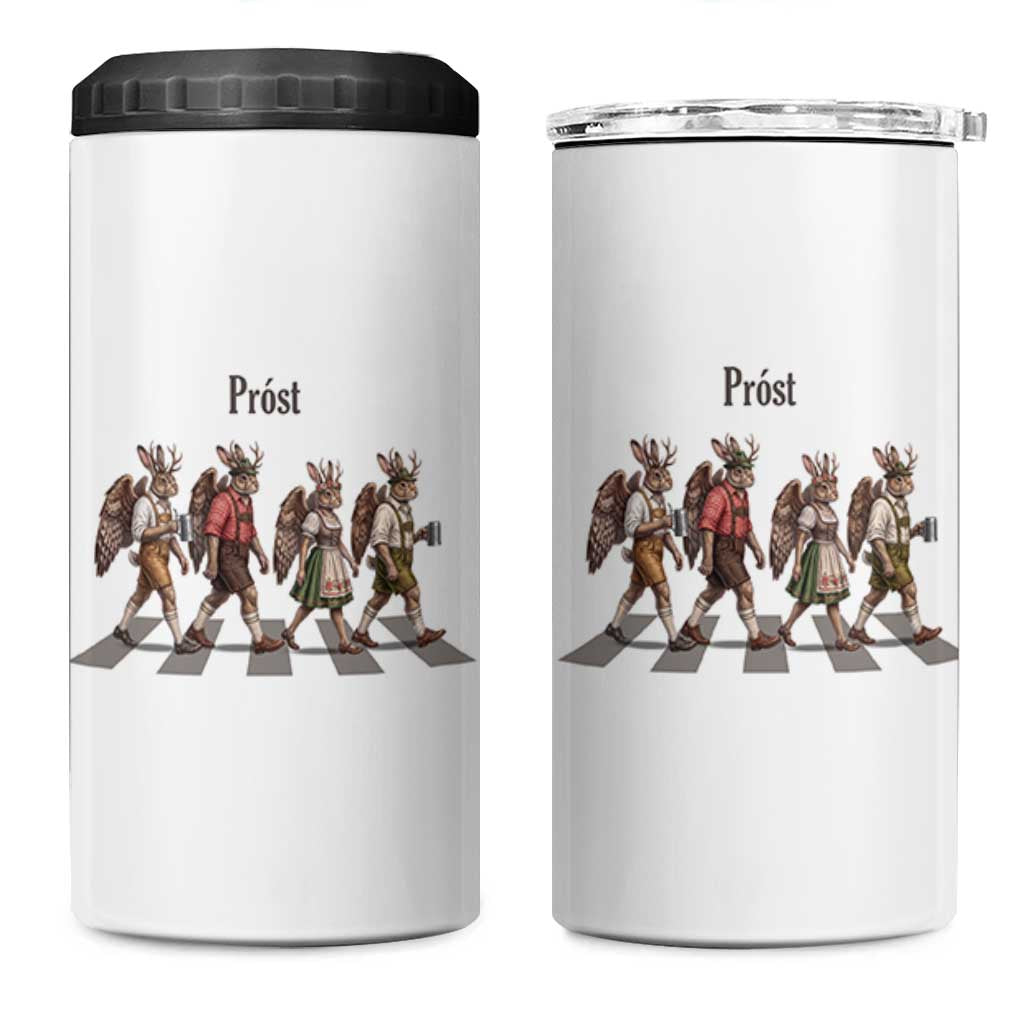 Funny Oktoberfest Wolpertinger 4 in 1 Can Cooler Tumbler German Bavarian Beer Festival Heritage