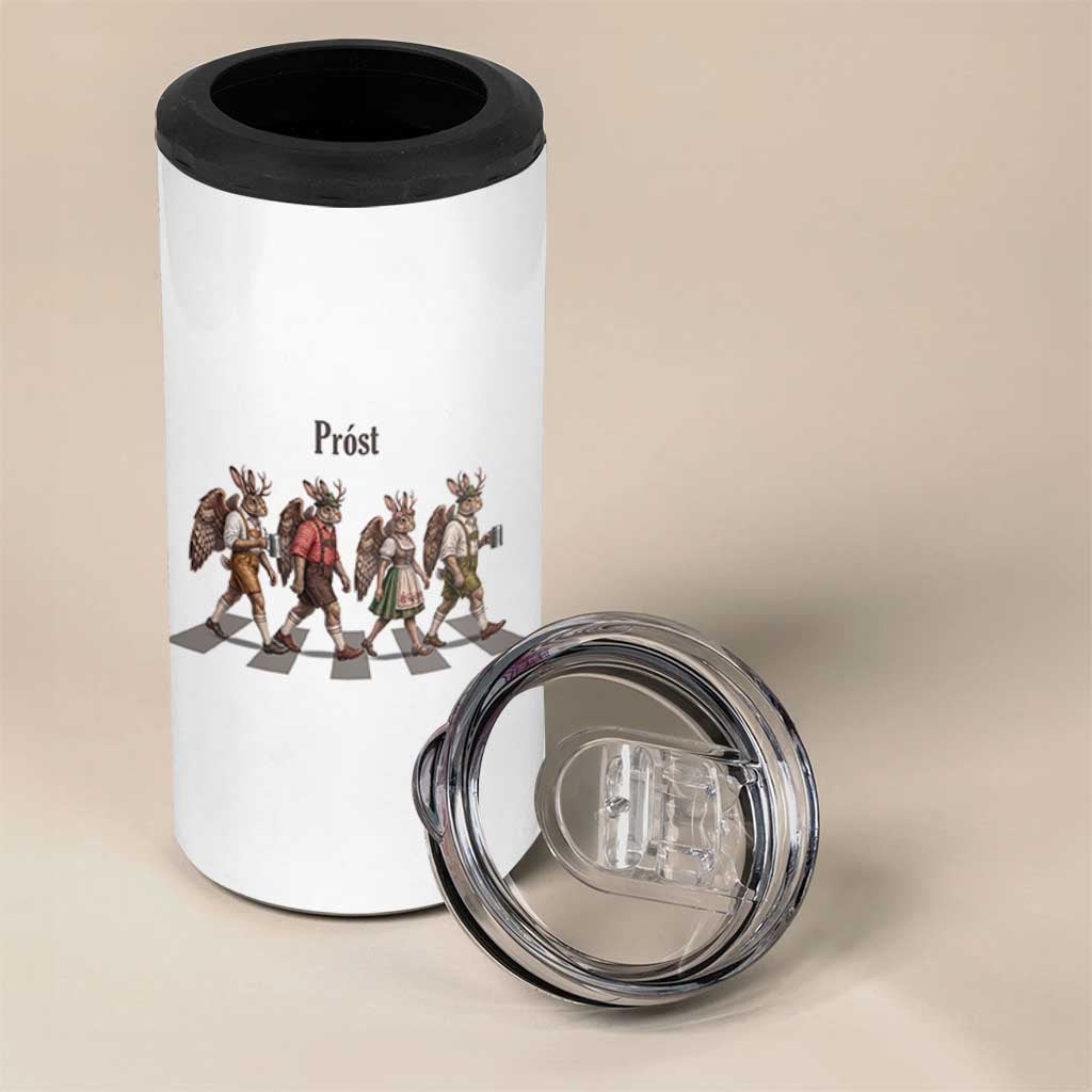 Funny Oktoberfest Wolpertinger 4 in 1 Can Cooler Tumbler German Bavarian Beer Festival Heritage