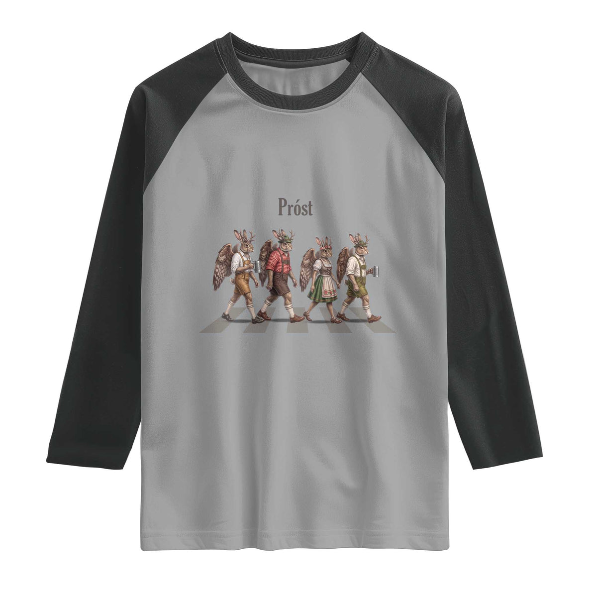 Funny Oktoberfest Wolpertinger Raglan Shirt German Bavarian Beer Festival Heritage