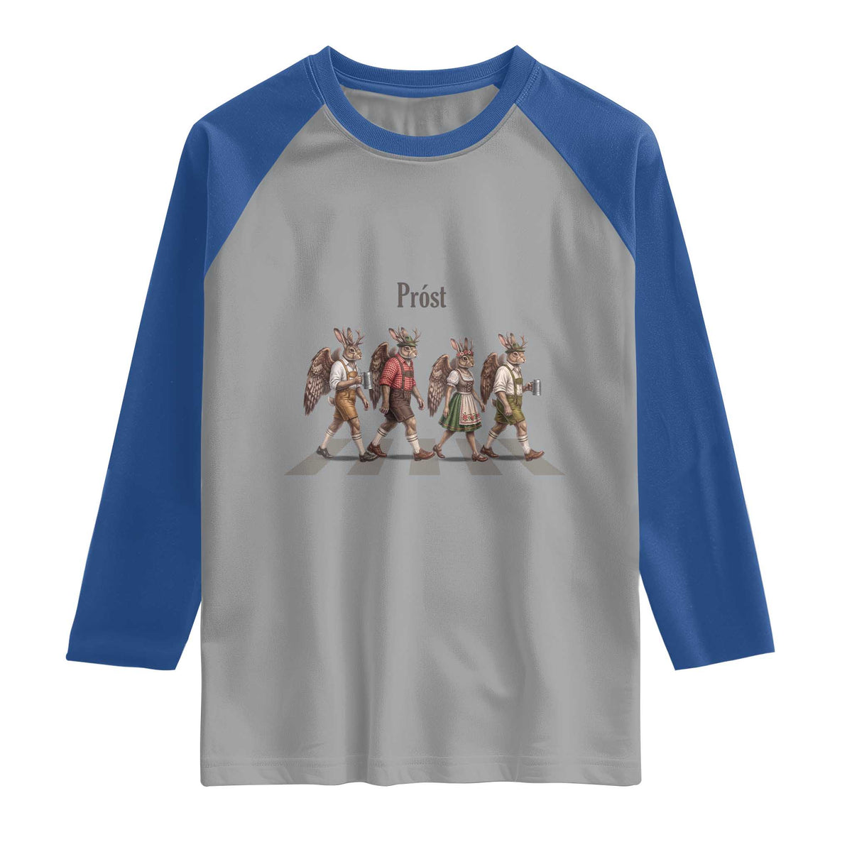 Funny Oktoberfest Wolpertinger Raglan Shirt German Bavarian Beer Festival Heritage