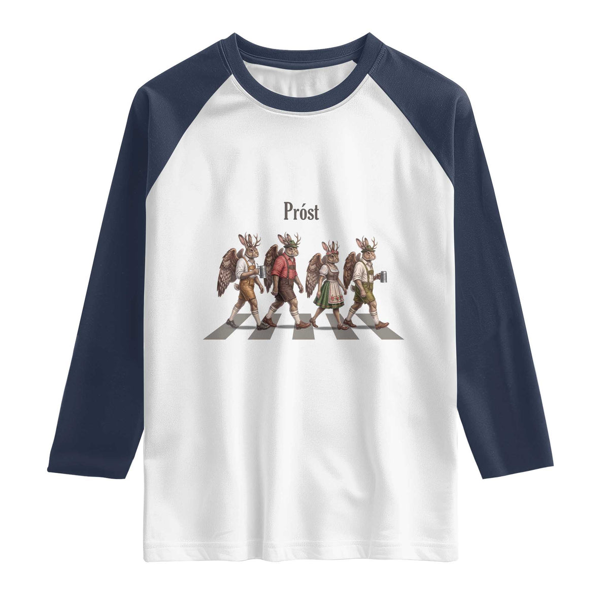 Funny Oktoberfest Wolpertinger Raglan Shirt German Bavarian Beer Festival Heritage