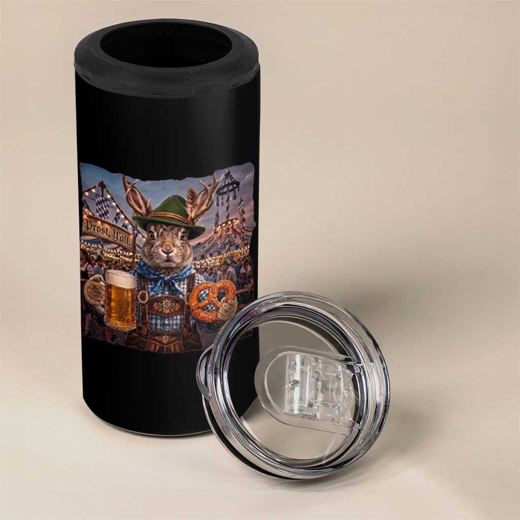 Prost Yall Wolpertinger Oktoberfest Bavarian Folklore 4 in 1 Can Cooler Tumbler