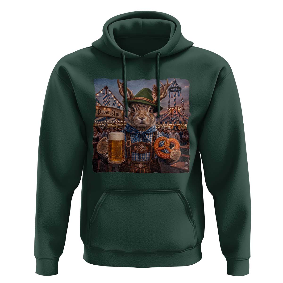 Prost Yall Wolpertinger Oktoberfest Bavarian Folklore Hoodie