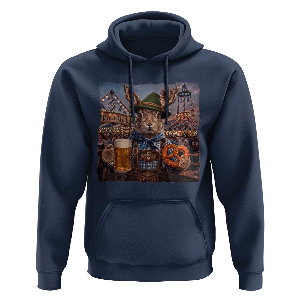 Prost Yall Wolpertinger Oktoberfest Bavarian Folklore Hoodie