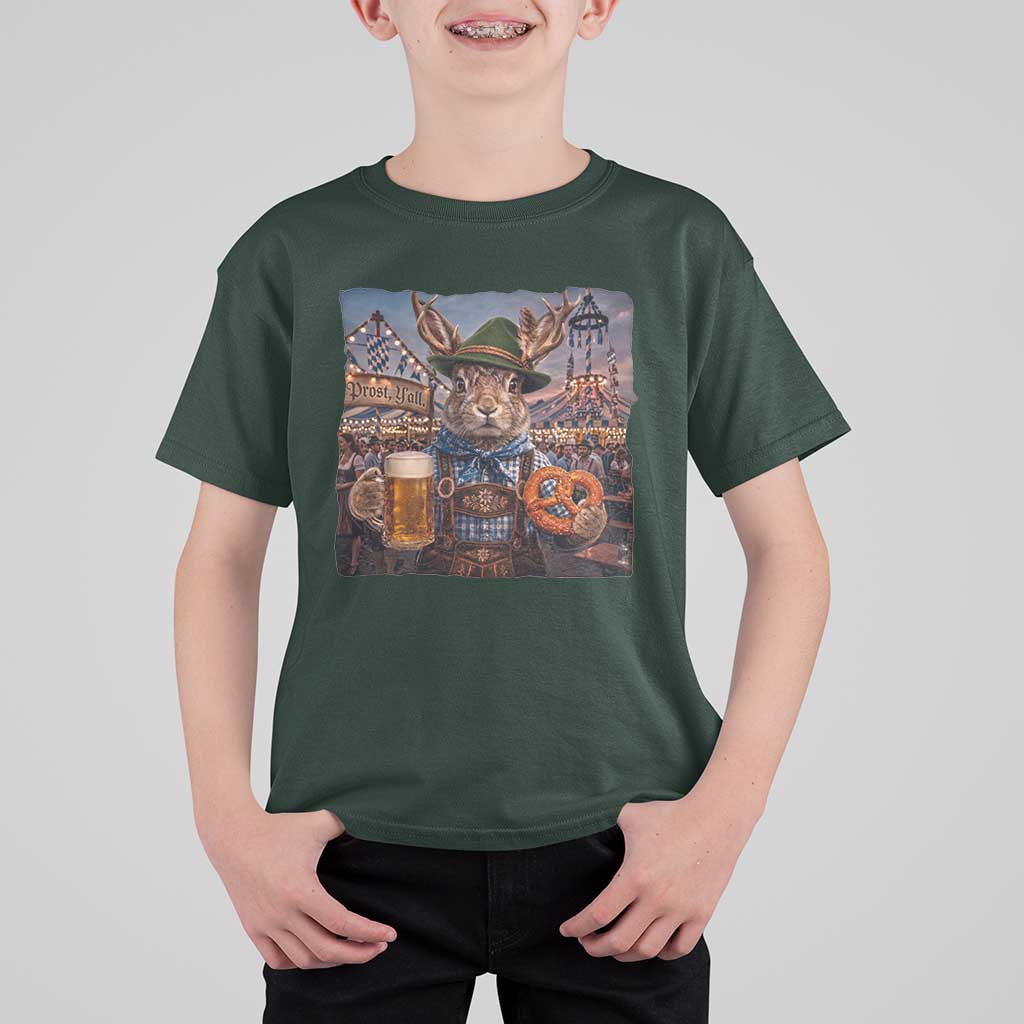 Prost Yall Wolpertinger Oktoberfest Bavarian Folklore T Shirt For Kid