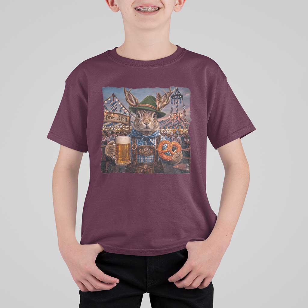 Prost Yall Wolpertinger Oktoberfest Bavarian Folklore T Shirt For Kid