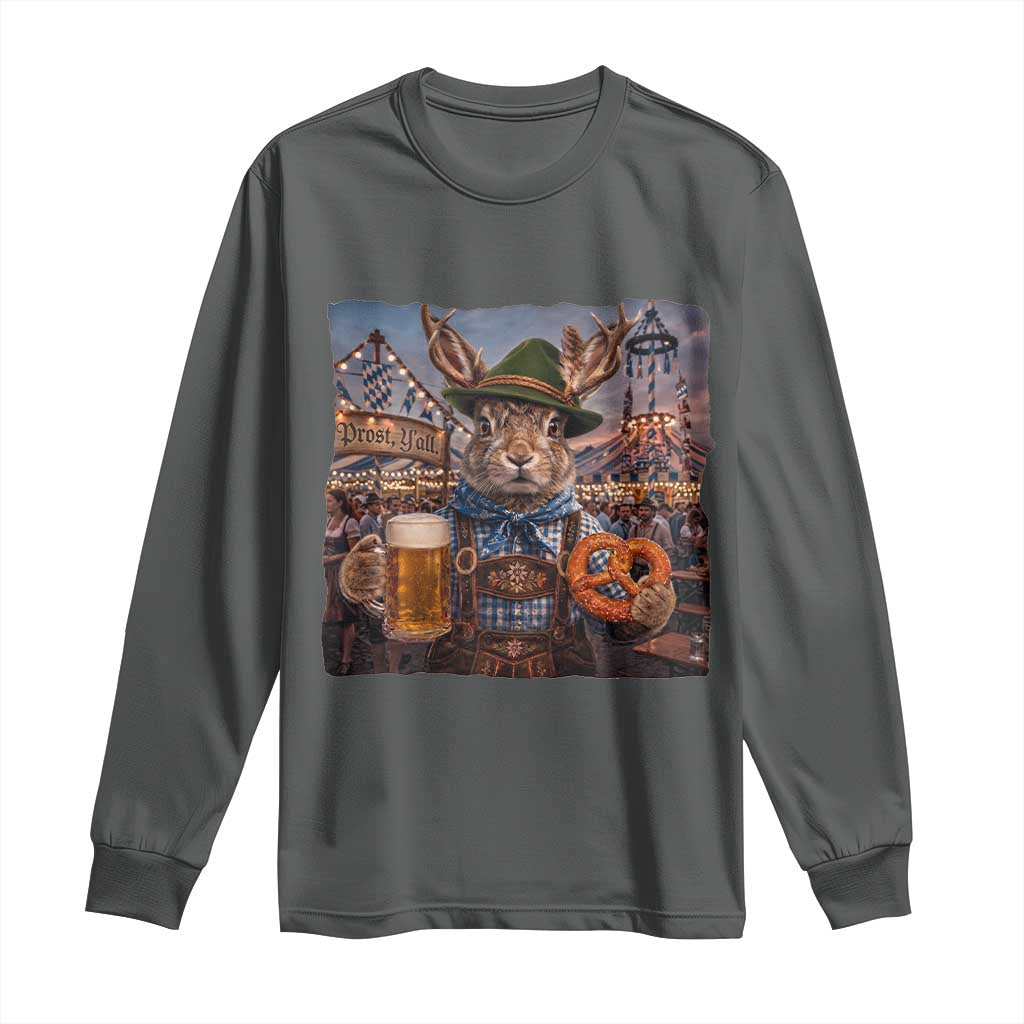 Prost Yall Wolpertinger Oktoberfest Bavarian Folklore Long Sleeve Shirt