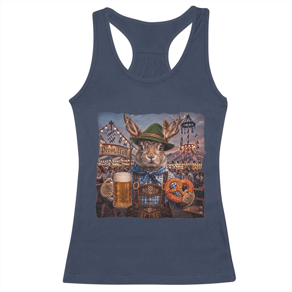 Prost Yall Wolpertinger Oktoberfest Bavarian Folklore Racerback Tank Top