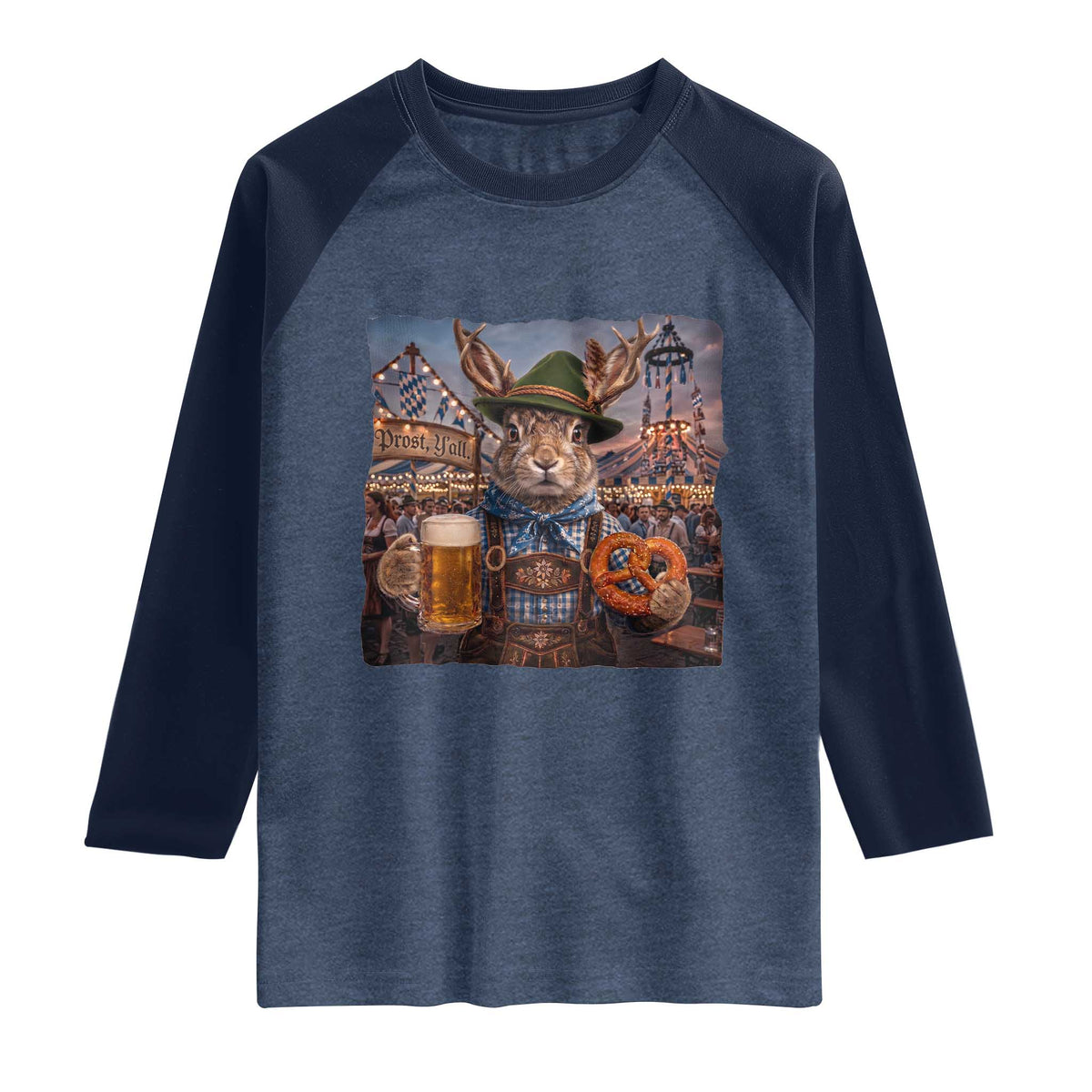 Prost Yall Wolpertinger Oktoberfest Bavarian Folklore Raglan Shirt