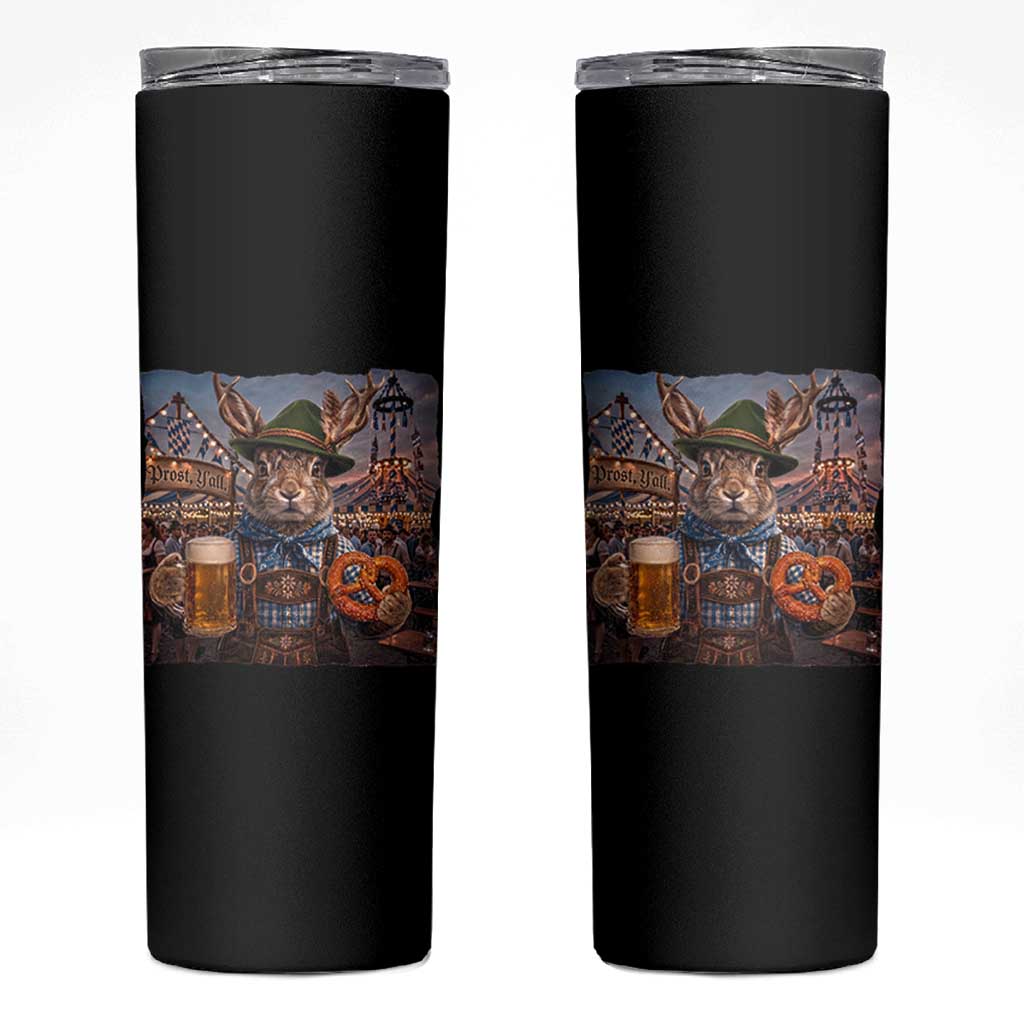 Prost Yall Wolpertinger Oktoberfest Bavarian Folklore Skinny Tumbler