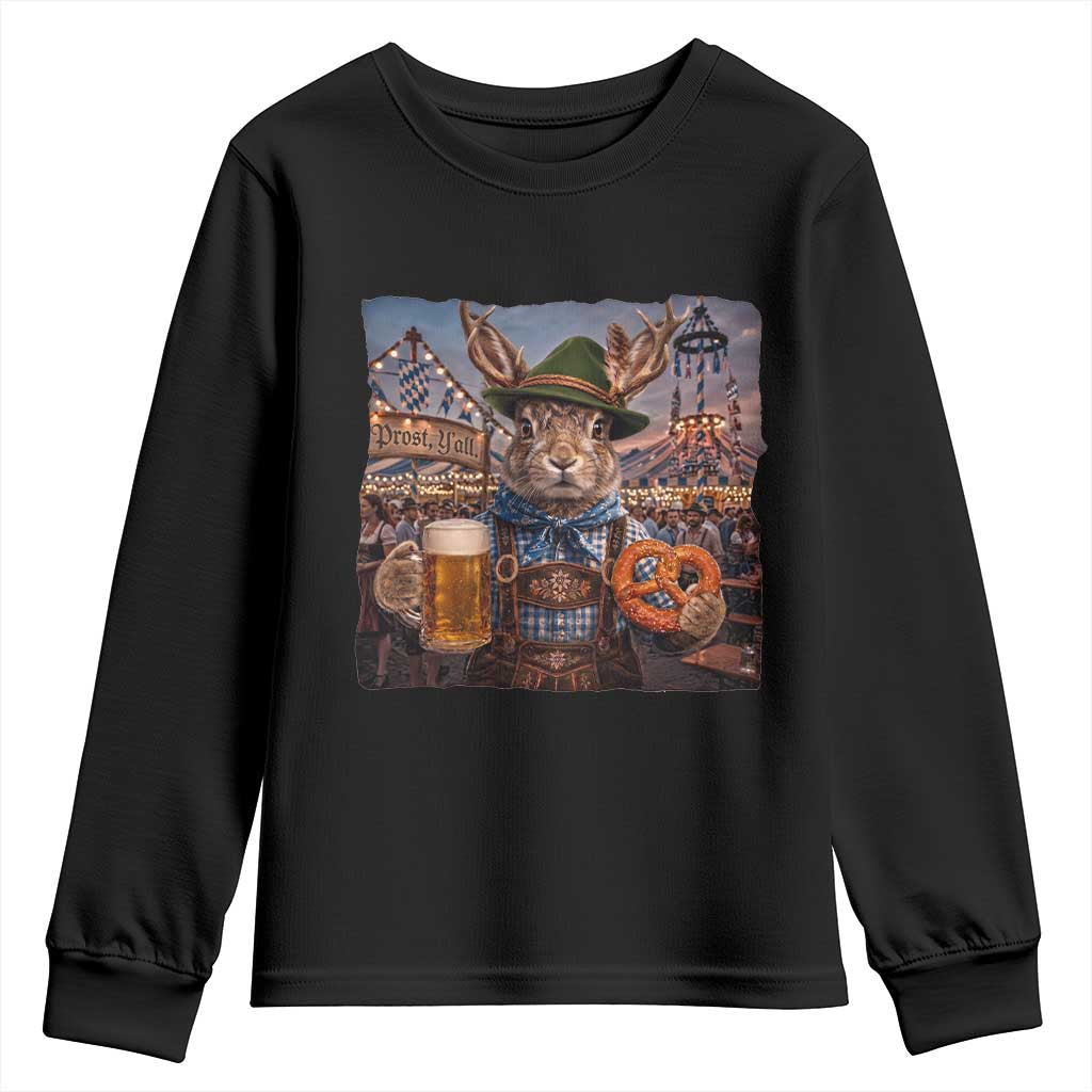 Prost Yall Wolpertinger Oktoberfest Bavarian Folklore Youth Sweatshirt