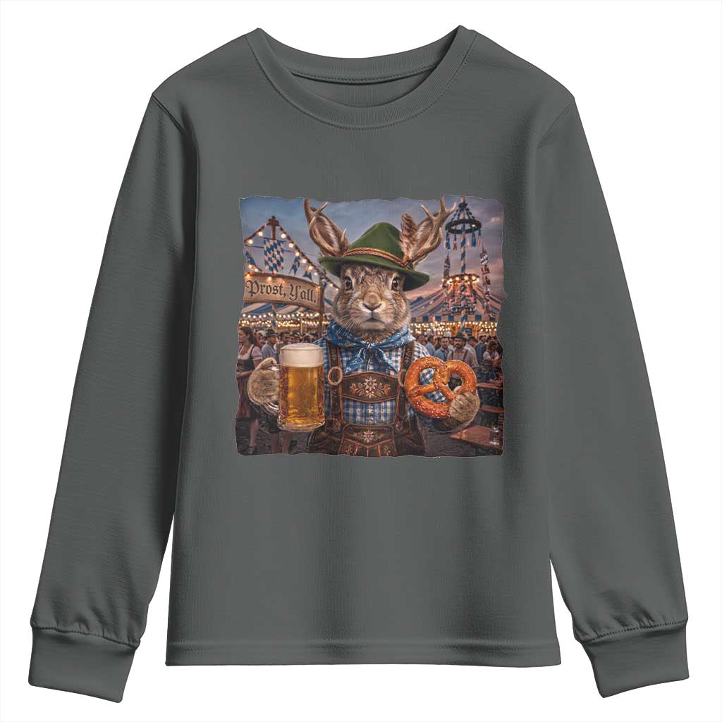 Prost Yall Wolpertinger Oktoberfest Bavarian Folklore Youth Sweatshirt