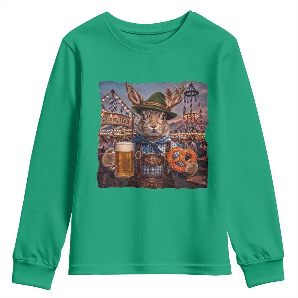 Prost Yall Wolpertinger Oktoberfest Bavarian Folklore Youth Sweatshirt