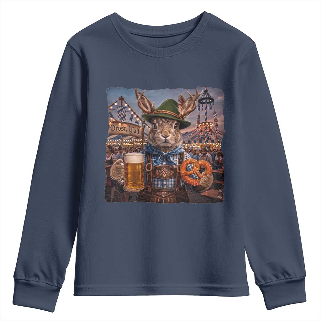 Prost Yall Wolpertinger Oktoberfest Bavarian Folklore Youth Sweatshirt