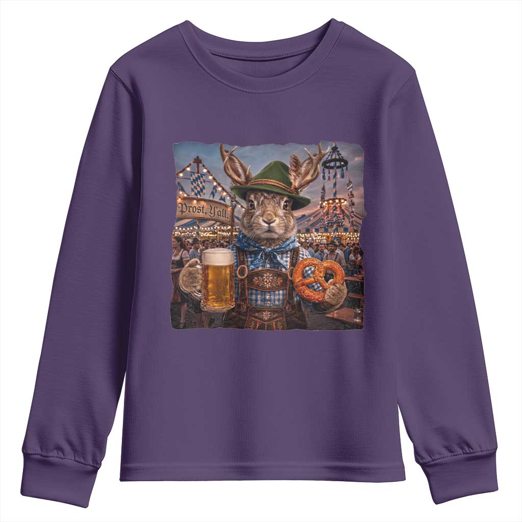 Prost Yall Wolpertinger Oktoberfest Bavarian Folklore Youth Sweatshirt