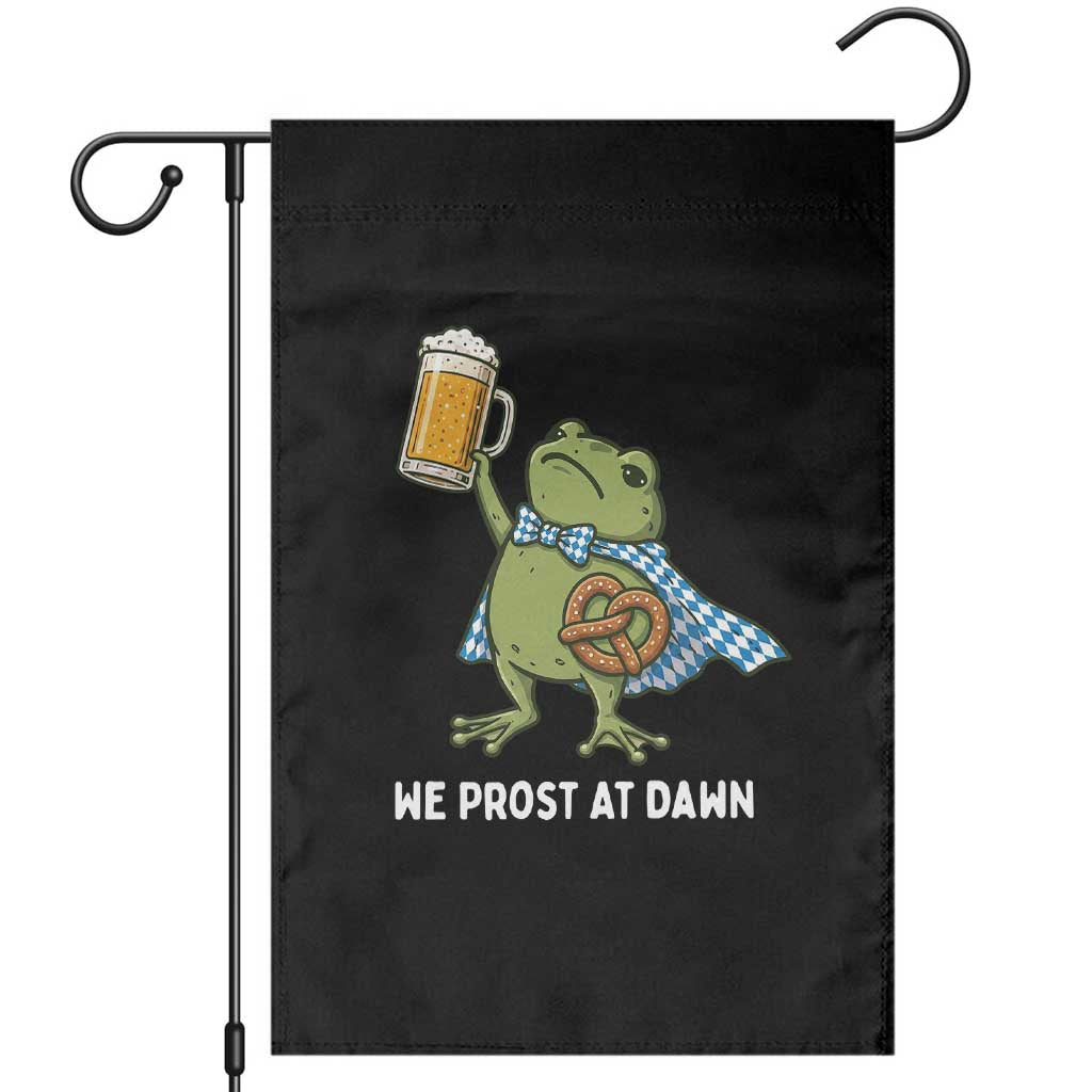 Funny Frog Oktoberfest Bavarian Beer Lover Garden Flag We Prost At Dawn