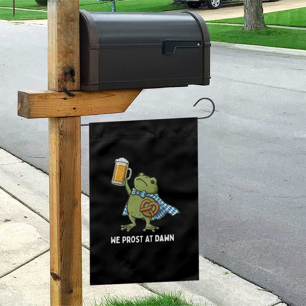 Funny Frog Oktoberfest Bavarian Beer Lover Garden Flag We Prost At Dawn