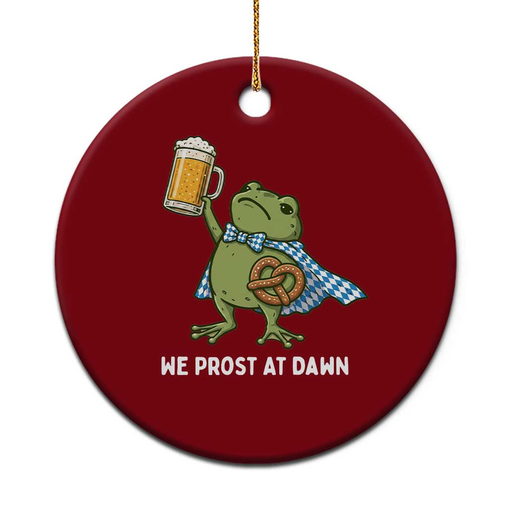 Funny Frog Oktoberfest Bavarian Beer Lover Ceramic Ornament We Prost At Dawn