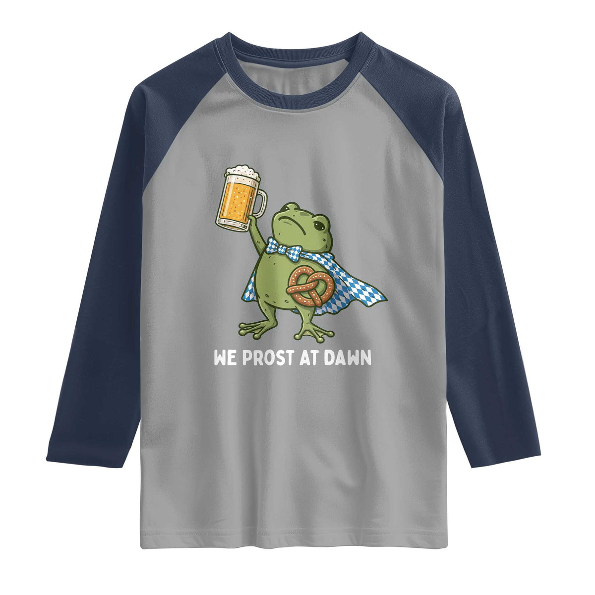 Funny Frog Oktoberfest Bavarian Beer Lover Raglan Shirt We Prost At Dawn