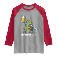 Funny Frog Oktoberfest Bavarian Beer Lover Raglan Shirt We Prost At Dawn