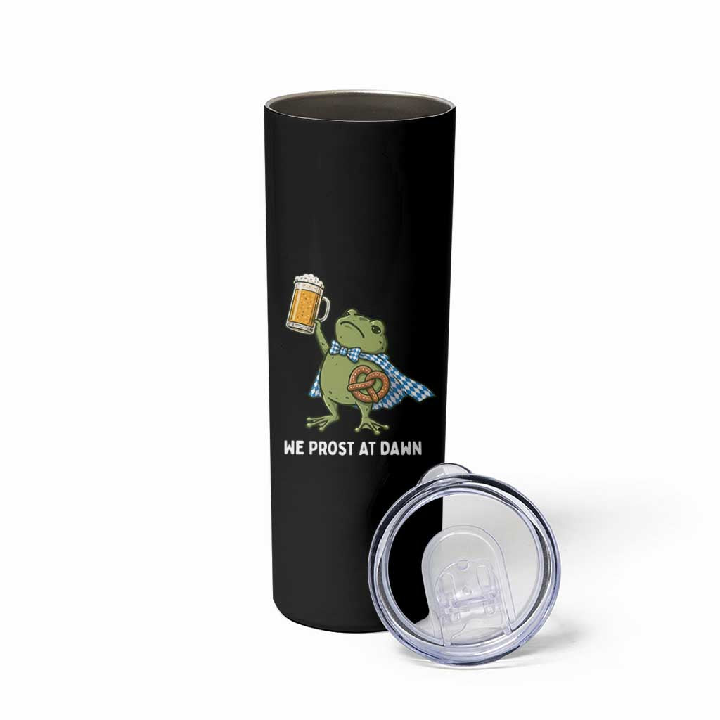Funny Frog Oktoberfest Bavarian Beer Lover Skinny Tumbler We Prost At Dawn