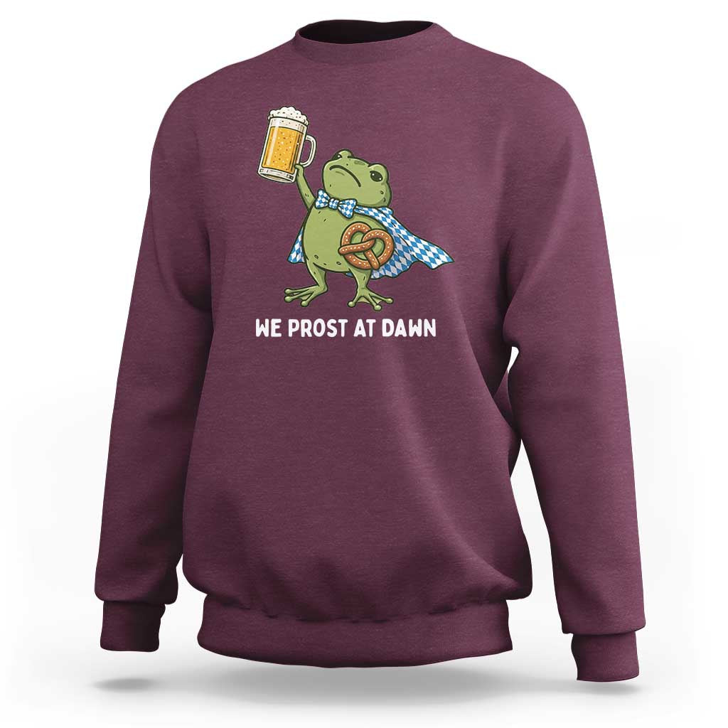 Funny Frog Oktoberfest Bavarian Beer Lover Sweatshirt We Prost At Dawn