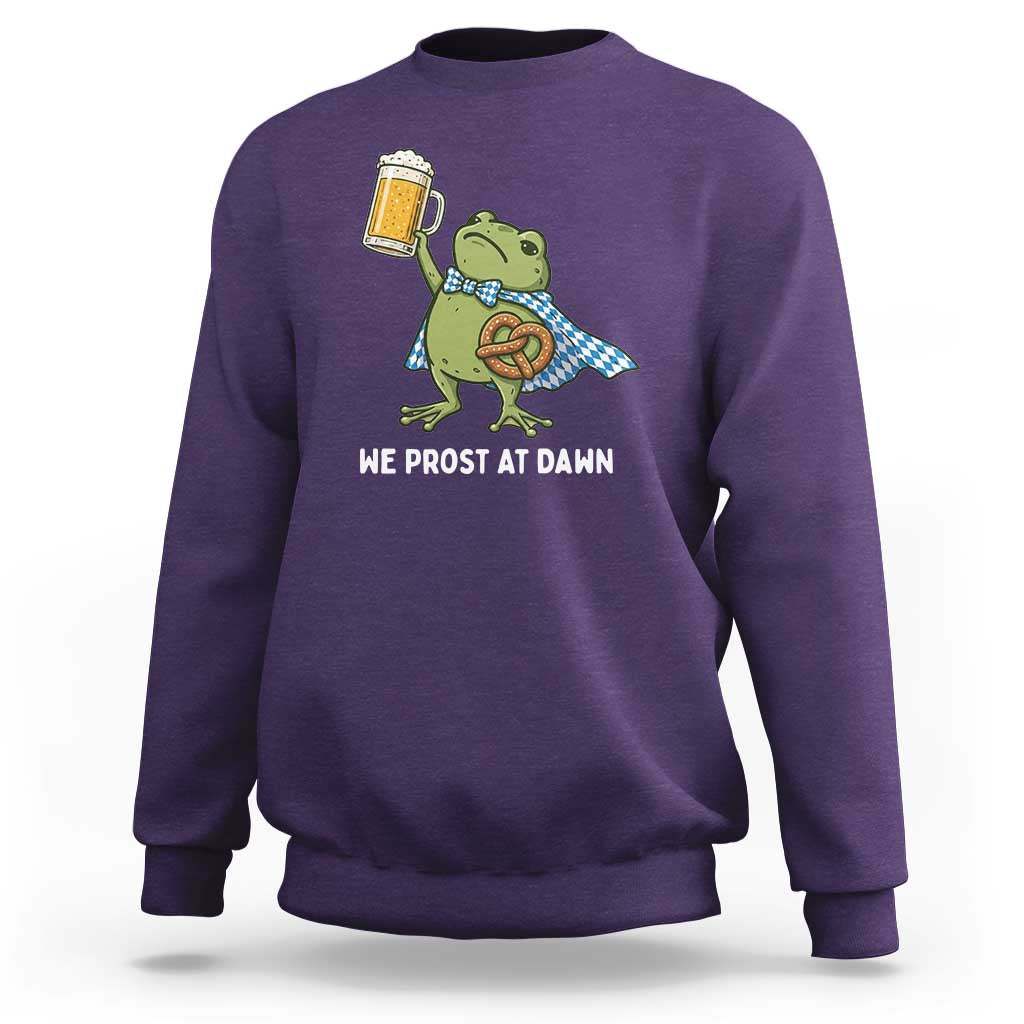 Funny Frog Oktoberfest Bavarian Beer Lover Sweatshirt We Prost At Dawn
