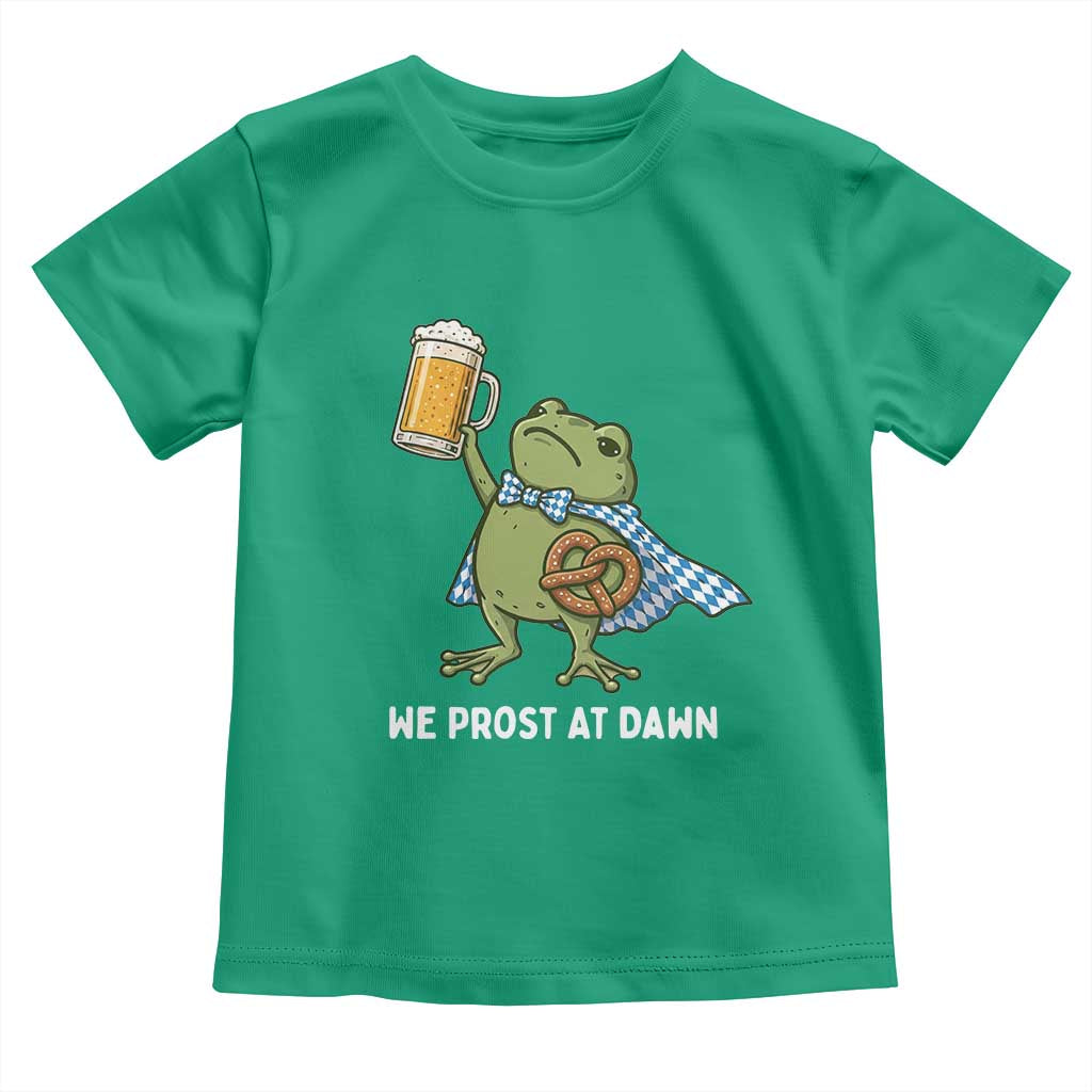 Funny Frog Oktoberfest Bavarian Beer Lover Toddler T Shirt We Prost At Dawn