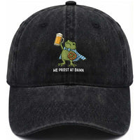 Funny Frog Oktoberfest Bavarian Beer Lover Washed Cotton Baseball Cap We Prost At Dawn