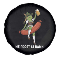 Funny Oktoberfest Frog Spare Tire Cover We Prost At Dawn Dirndl Sausage Beer Lover