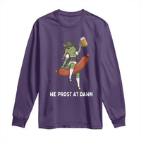Funny Oktoberfest Frog Long Sleeve Shirt We Prost At Dawn Dirndl Sausage Beer Lover