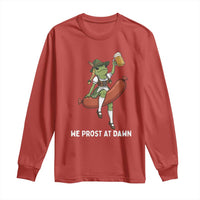 Funny Oktoberfest Frog Long Sleeve Shirt We Prost At Dawn Dirndl Sausage Beer Lover